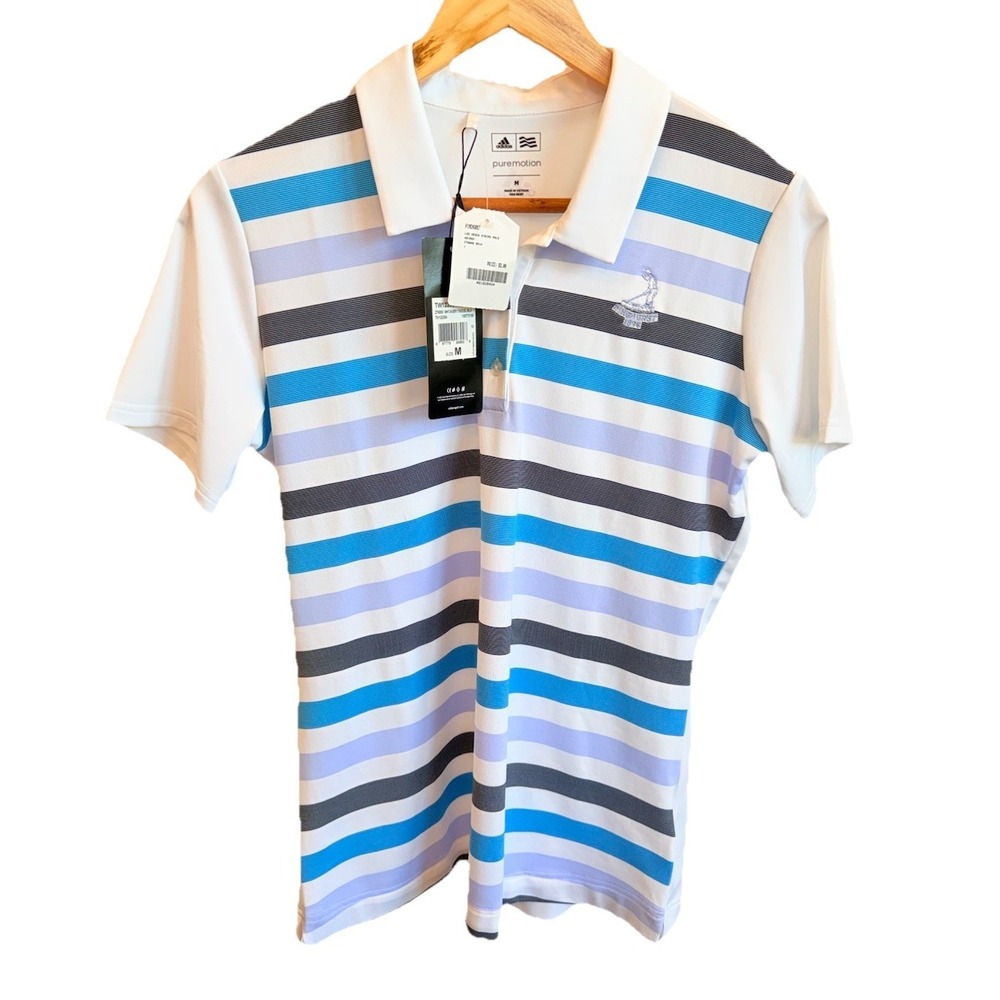 NWT Womens Adidas Pure Motion Performance Golf Polo Pinehurst Country Club Sz M